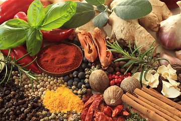 Image showing Spices and herbs