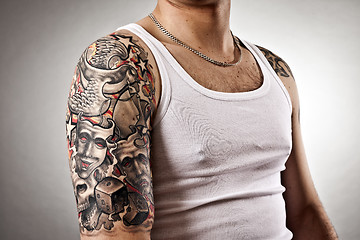 Image showing man with tattoos