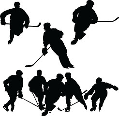 Image showing Hockey Silhouettes