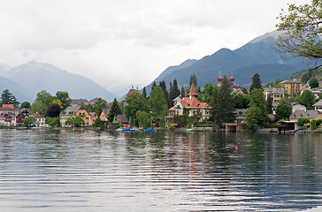 Image showing Alpine Summer Lake View. Austria