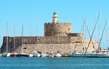 Image showing Fort Saint Nicholas, Rhodes, Greece. 
