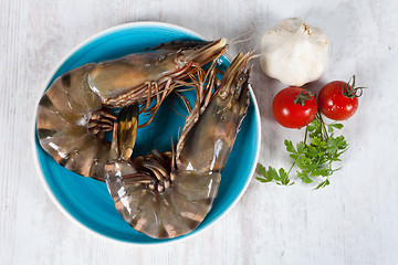 Image showing Raw Prawns