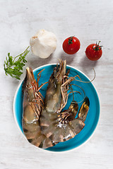 Image showing Raw Prawns