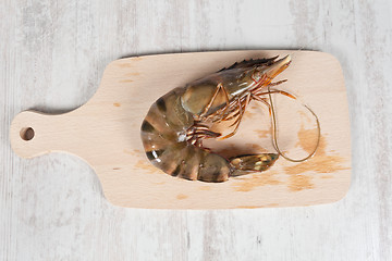 Image showing Raw prawns