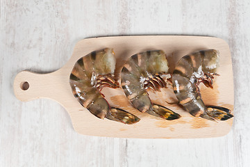 Image showing Raw prawns tail