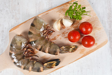 Image showing Raw prawns tails