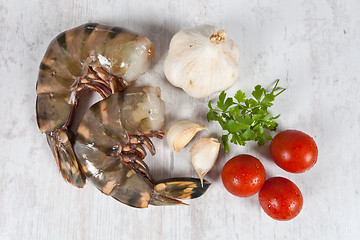 Image showing Raw prawns tails