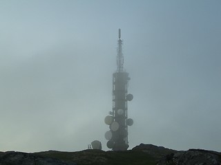 Image showing Transmission Tower in fog