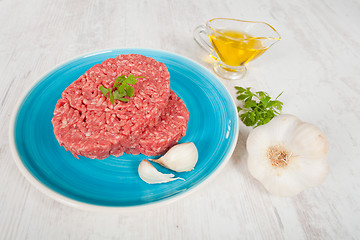 Image showing Raw hamburger