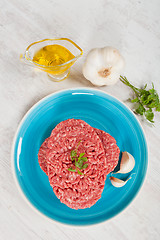 Image showing Raw hamburger