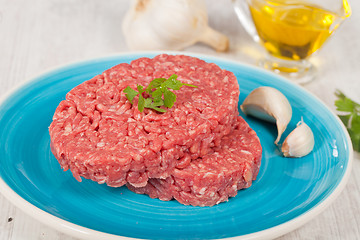 Image showing Raw hamburger