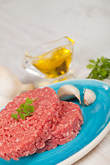 Image showing Raw hamburger