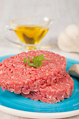 Image showing Raw hamburger