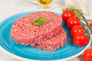 Image showing Raw hamburger