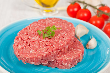 Image showing Raw hamburger