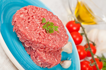 Image showing Raw hamburger