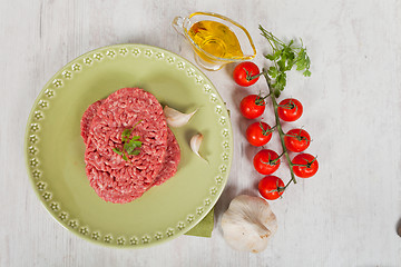 Image showing Raw hamburger