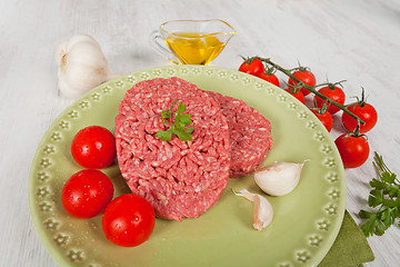 Image showing Raw hamburger