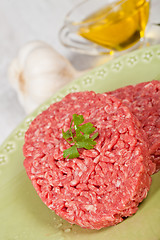 Image showing Raw hamburger