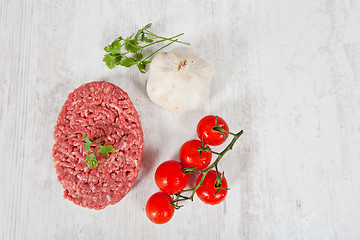 Image showing Raw hamburger