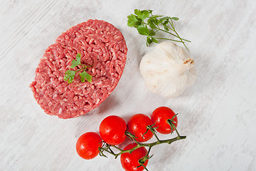 Image showing Raw hamburger