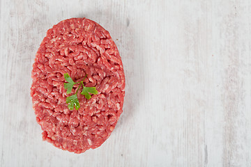 Image showing Raw hamburger