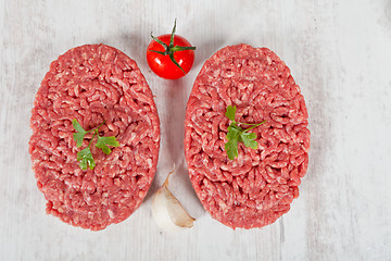 Image showing Raw hamburger