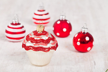 Image showing Christmas cupcake decoration