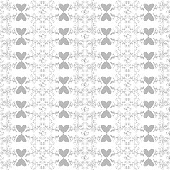 Image showing Seamless floral and heart pattern