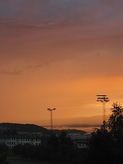 Image showing Sunset over Oslo