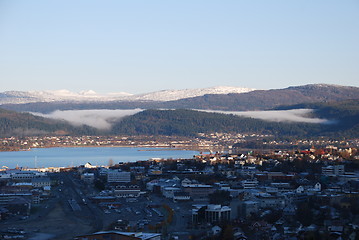 Image showing Fog over Mo I Rana