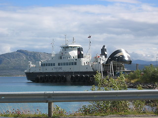 Image showing ferry in Lofoten islands
