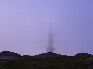 Image showing Transmission Tower in fog