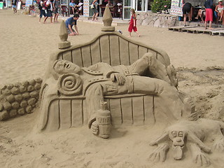 Image showing Art in the sand