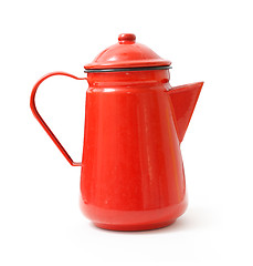 Image showing Red teapot