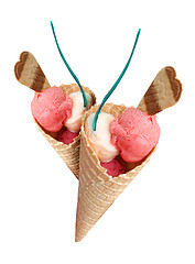 Image showing Ice cream cones