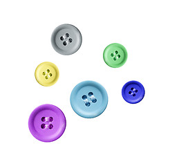 Image showing Colourful buttons