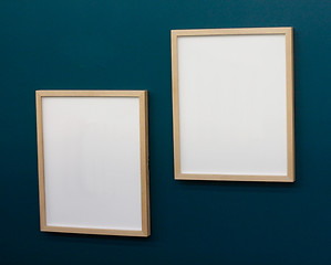Image showing Empty frames on wall