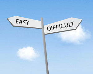 Image showing Easy or difficult