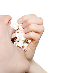 Image showing Eating popcorn