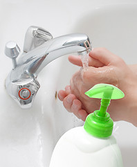 Image showing Washing hands