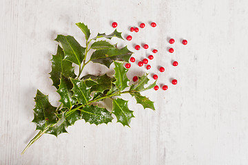 Image showing holly and red berries