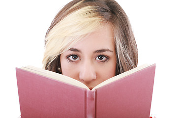 Image showing Happy woman with a book 