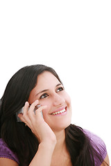 Image showing Woman talking on her mobile phone 