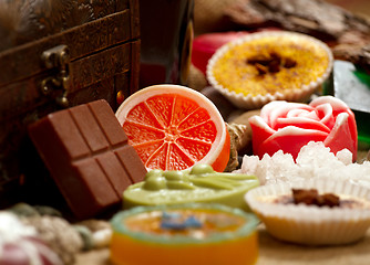 Image showing still life with handmade soap