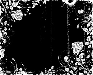 Image showing Grunge flower frame