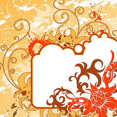 Image showing Grunge flower background