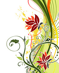 Image showing Grunge flower background