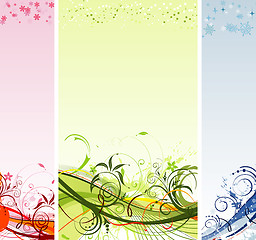 Image showing Grunge flower and Christmas background