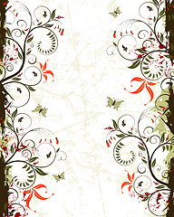 Image showing Grunge flower background